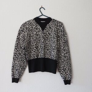 525 America Black & White Animal Print Sweater – XS